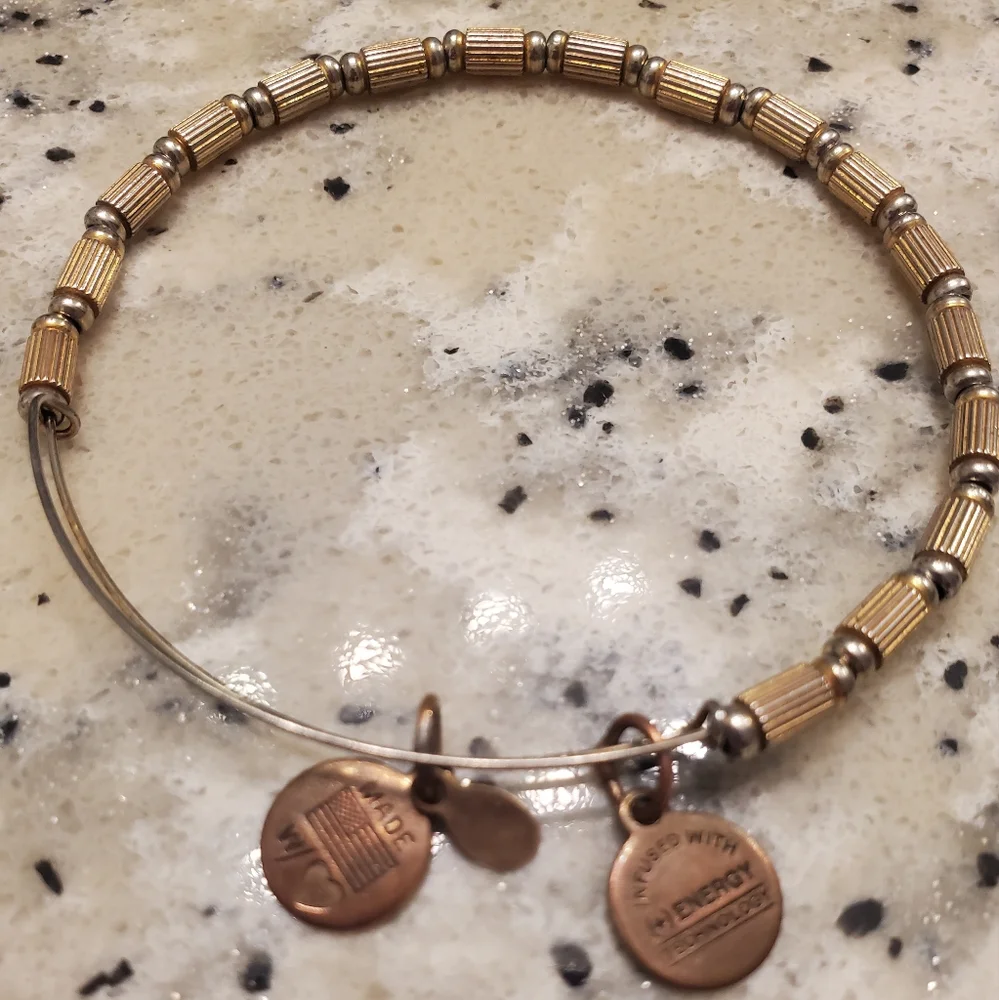 Alex and Ani Tigris Beaded bracelet with charms and Box